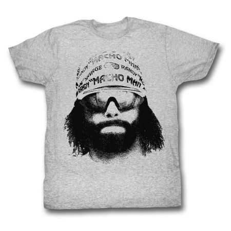 Macho Man Shirt Glasses Ash T-Shirt