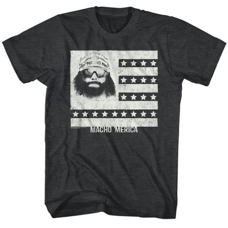 Macho Man Shirt Mericman Black Tee T-Shirt