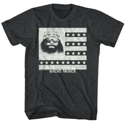 Macho Man Shirt Mericman Black Tee T-Shirt
