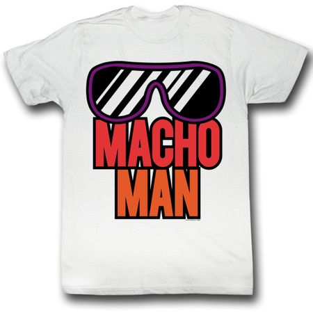 Macho Man Shirt More Macho Adult White Tee T-Shirt