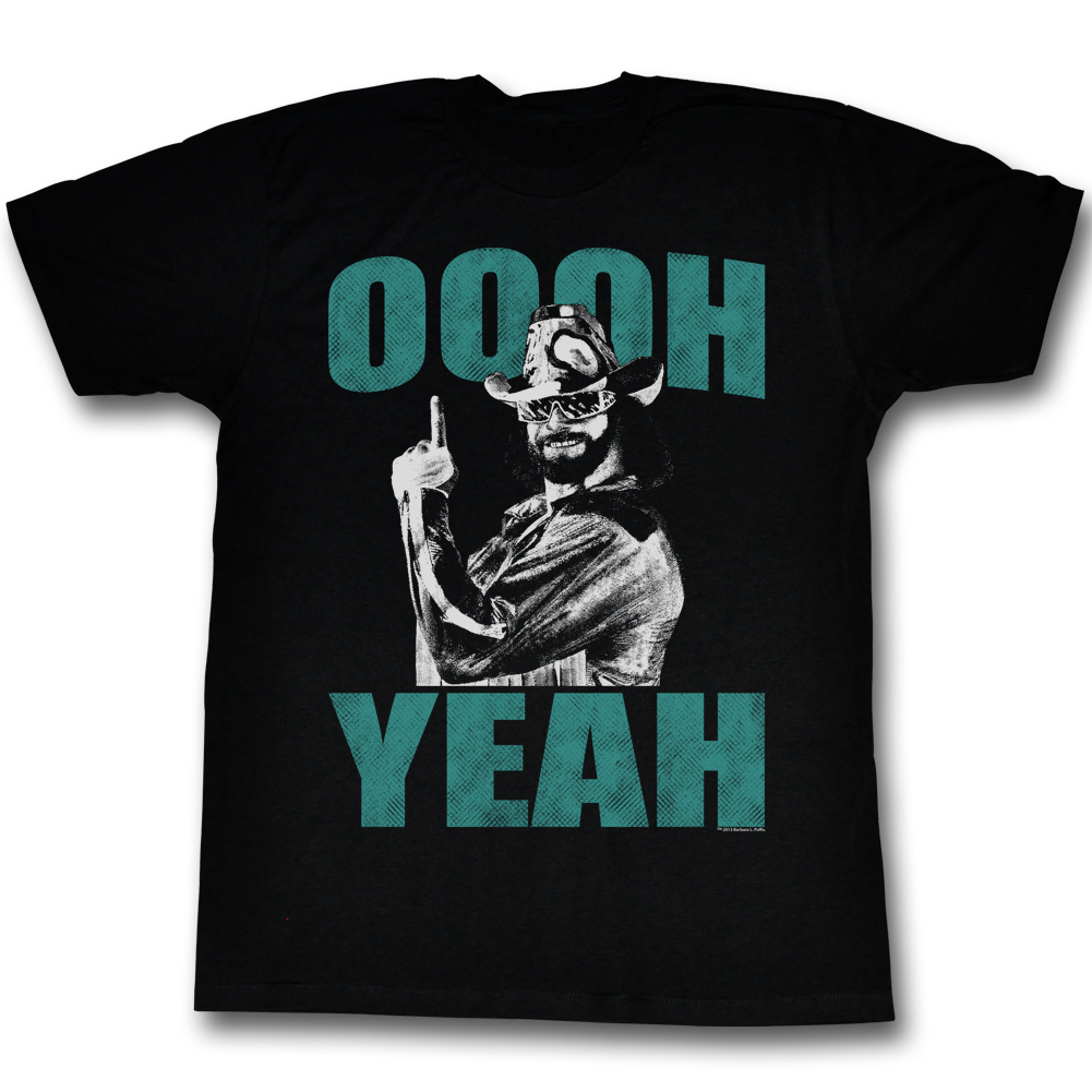 Macho Man Shirt OOOH YEAH Black TShirt Macho Man Shirts