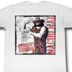 Macho Man Shirt Ooooh Yeeah Adult White Tee T-Shirt