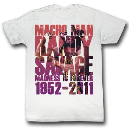 Macho Man Shirt Randy Savage Adult White Tee T-Shirt
