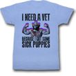 Macho Man Shirt Sick Puppies Adult Light Blue Tee T-Shirt