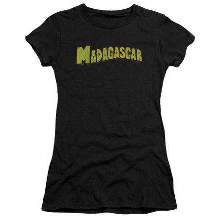 Madagascar Juniors Shirt Logo Black T-Shirt