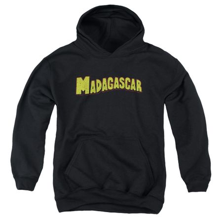 Madagascar Kids Hoodie Logo Black Youth Hoody