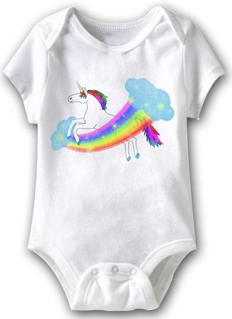 Magical Unicorn Funny Baby Romper White Infant Babies Creeper