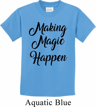 Making Magic Happen Black Print Kids Shirt