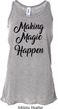 Making Magic Happen Black Print Ladies Flowy Racerback Tanktop