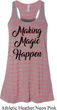Making Magic Happen Black Print Ladies Flowy Racerback Tanktop
