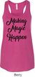 Making Magic Happen Black Print Ladies Flowy Racerback Tanktop