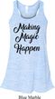 Making Magic Happen Black Print Ladies Flowy Racerback Tanktop