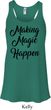 Making Magic Happen Black Print Ladies Flowy Racerback Tanktop