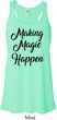 Making Magic Happen Black Print Ladies Flowy Racerback Tanktop