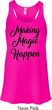 Making Magic Happen Black Print Ladies Flowy Racerback Tanktop