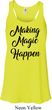 Making Magic Happen Black Print Ladies Flowy Racerback Tanktop