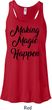 Making Magic Happen Black Print Ladies Flowy Racerback Tanktop