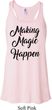 Making Magic Happen Black Print Ladies Flowy Racerback Tanktop
