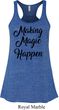 Making Magic Happen Black Print Ladies Flowy Racerback Tanktop