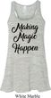 Making Magic Happen Black Print Ladies Flowy Racerback Tanktop
