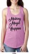 Making Magic Happen Black Print Ladies Ideal Tank Top