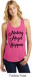 Making Magic Happen Black Print Ladies Racerback Tank Top