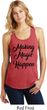Making Magic Happen Black Print Ladies Racerback Tank Top