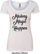Making Magic Happen Black Print Ladies Scoop Neck Shirt