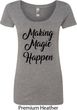 Making Magic Happen Black Print Ladies Scoop Neck Shirt