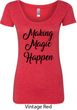 Making Magic Happen Black Print Ladies Scoop Neck Shirt