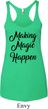 Making Magic Happen Black Print Ladies Tri Blend Racerback Tank Top
