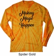 Making Magic Happen Black Print Long Sleeve Tie Dye Shirt