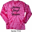 Making Magic Happen Black Print Long Sleeve Tie Dye Shirt