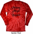 Making Magic Happen Black Print Long Sleeve Tie Dye Shirt