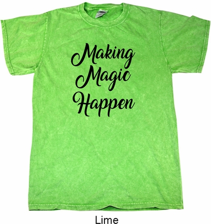 Making Magic Happen Black Print Mineral Tie Dye Shirt