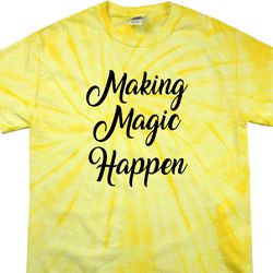 Making Magic Happen Black Print Spider Tie Dye Shirt