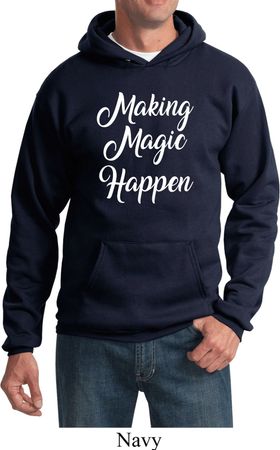 Making Magic Happen White Print Hoodie