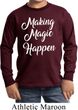 Making Magic Happen White Print Kids Long Sleeve Shirt