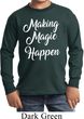 Making Magic Happen White Print Kids Long Sleeve Shirt