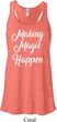 Making Magic Happen White Print Ladies Flowy Racerback Tanktop