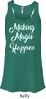 Making Magic Happen White Print Ladies Flowy Racerback Tanktop