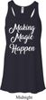 Making Magic Happen White Print Ladies Flowy Racerback Tanktop