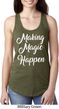 Making Magic Happen White Print Ladies Ideal Tank Top