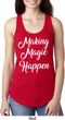 Making Magic Happen White Print Ladies Ideal Tank Top