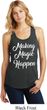 Making Magic Happen White Print Ladies Racerback Tank Top
