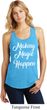 Making Magic Happen White Print Ladies Racerback Tank Top