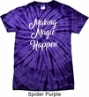 Making Magic Happen White Print Spider Tie Dye Shirt