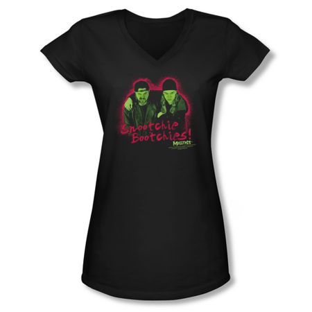 Mallrats Shirt Juniors V Neck Snootchie Bootchies Black Tee T-Shirt