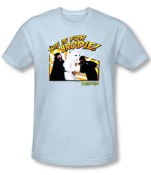 Mallrats T-shirt Movie Bunny Beatdown Adult Light Blue Slim Fit Shirt