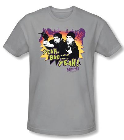 Mallrats T-shirt Movie Grappling Hook Adult Silver Slim Fit Shirt